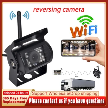 HD Камера за Задно виждане За Камиони Безжична Камера за Обратно виждане WiFi Камера за Задно виждане 170 ° Широка Камера за Нощно Виждане Автобус Камион Камера Водоустойчива