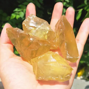 Естествен Необработен Минерал Цитрин Crystal Жълт Кварц Груб Шотландски топаз, Лечебен камък
