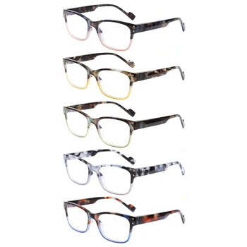 Henotin Очила за четене с Гъвкав Пружинным тръба на шарнирна Връзка, Мъжки и женски Очила за четене HD, Модни Цветна Дограма, Декоративни Очила 0 ~ 600