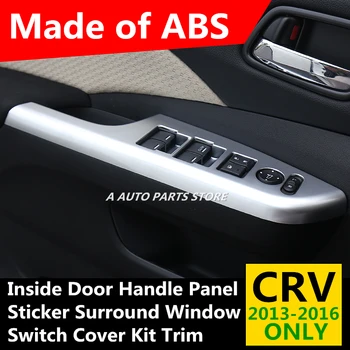 ABS Аксесоари За Honda CRV CR-V 2013 2014 2015 2016 Вътрешна Врата копчето Панел Стикер Съраунд Преминете Прозорец на Кутията Комплект за Декорация