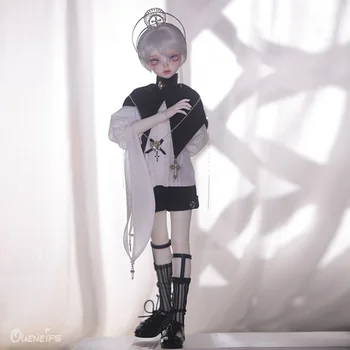 Satani Кукла BJD 1/4 В британския стил, Пълен Комплект Бяла Риза с дълги ръкави И Черни Кукли от Смола CapeToys