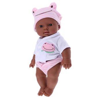 Истинският Живот на 12 инча Прероди Африканска Черна Детска Кукла Мека Vinyl Новородено Кукла Играчка за