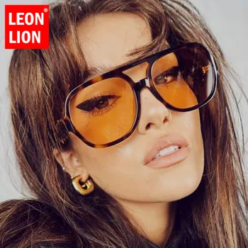 LeonLion Реколта Дамски Слънчеви Очила 2021 Маркови и Дизайнерски Кръгли Очила Дамски/Мъжки Ретро Очила Дамски UV400 Lentes Mujer De Sol