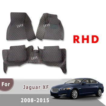 RHD Автомобилни Килими За Jaguar XF 2015 2014 2013 2012 2011 2010 2009 2008 Автомобилни Постелки На Поръчка Авто Интериорни Аксесоари Калъф За Краката