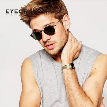 Нова Визия 2020 Мода TR + Неръждаема Стомана Лесен за Шофиране Жълти Очила За Мъже За Жени Реколта Ретро Fleck Кръгли Слънчеви Очила