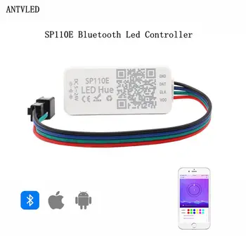 SP110E Bluetooth Пиксельный Контролер За WS2811 WS2812B SK6812 RGB RGBW APA102 led лента, Телефонни приложение За управление на RGB Pixel Light Control