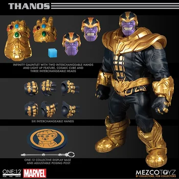 В присъствието на Оригиналния Mezco ONE: 12 Marvel 8 инча Танос Аниме Колекция Фигурки Модел Играчки, Подаръци за Деца