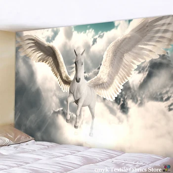 Свещен Еднорог гоблен Богемное декорация на стени домашно художествена украса на Мандала Хипи кошмарен сцена матрак за спалня
