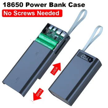 12*18650 Батерия Кутия За Съхранение на PD QC3.0 Бързо Зареждане на Power Bank Box Калъф DIY 10 W Бърза Безжична Зареждане 18650 Батерия Притежателя Кутия