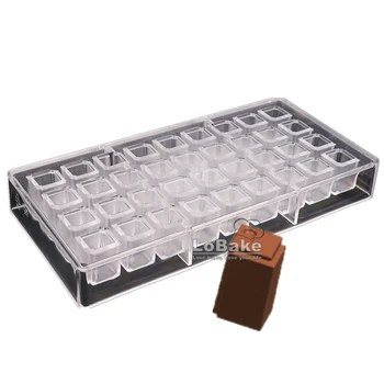 36 кухини квадратна дълга пръчка кубичен куб поликарбонат PC с форма за сладки за лед форми за производство на шоколадови бонбони инструменти DIY на фурна
