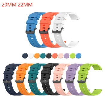Силиконов ремък За Samsung Galaxy watch 3 45 mm/41/active 2/huawei watch gt 2д/2/amazfit bip/gts Спортен каишка 20/22 мм и каишка за часовник