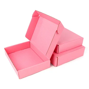 5pcs / 10pcs / pink подарък кутия плисирани дрехи общата транспортна опаковка малка картонена кутия поддържа индивидуален размер и печат на ЛОГО