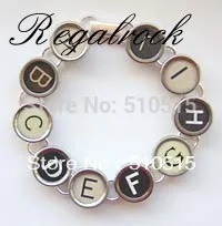 Regalrock Мода За Пишещи Машини Ключ Гривна Букви, Пунктуация Ръчен Часовник Гривна Гореща Маншет Подарък