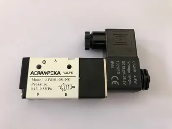 3-ходова 2-позиционен електрически електромагнитен клапан Airtac 3V210-08 1/4