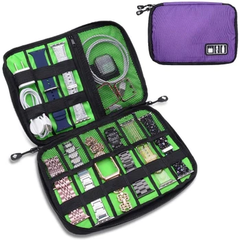 Чанта-Органайзер за Часа, Многофункционален Портативен Пътен Калъф за Apple Watch, Каишка, Чанта За Съхранение, USB-Зарядно, зарядно, Кабел, Калъф за Приспособление за Носене
