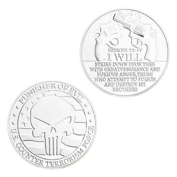 Сувенир сребърно покритие монета на антитерористичните сили на Съединените Щати Каратель злото Възпоменателна монета Вызовная Монета