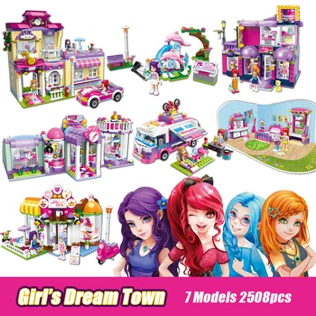  Град на Мечтите Момичета Принцеса блок Конструктор Комплект Модел Блокове Съвместими маркови Тухли Играчки за Момчета Момичета Детско Моделиране