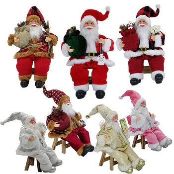 Коледна Кукла На Дядо Коледа Коледна Висулка Весел Коледен Декор За Дома Детски Подаръци Натальный Украшение Ноел 2022 Честита Нова Година
