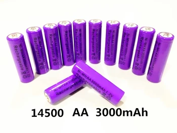 14500 Акумулаторна батерия AA 3000 mah 1,2 В NI-MH Led Играчки Плейър Играчки За рециклиране на Батерии за Смесени Цветове GTL EvreFire