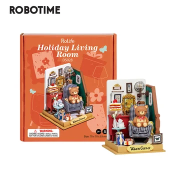 Robotime Rolife Миниатюрен Куклена Къща САМ Дървена Къща и Малък Топъл Космос II За Рожден Ден, Коледни Подаръци 3D Играчки За Деца Момичета DS028-DS030