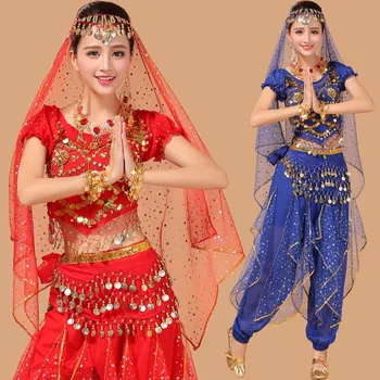 2018 женски костюм за танци болливудский индийски женски ориенталски танци, ориенталски танци болливудское индийското рокля костюми за възрастни