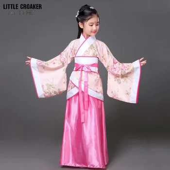 Древните Детски Традиционни Рокли Китайски Облекло е Костюм За Момичета Народен Танц Представа Hanfu дрехи за Деца