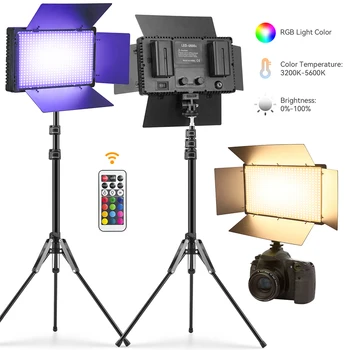 U600 U800 RGB LED Лампа За фото студио, Видео, Панел, Осветление, Комплект Лампи За Снимки Със Стойка За Статив, RGB Филтри За Youbube tiktok
