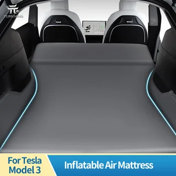 За Tesla, Модел 3 Модел Y 2017-2022 Надуваем Надуваем Дюшек За Къмпинг На Открито Надуваема Специална Замшевая Плат Автомобилна Пътна Легло
