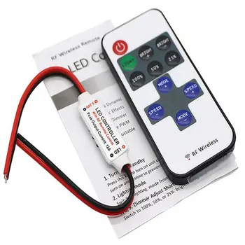 11key контролер led лента Мини-Слаби RF дистанционно управление 5-24 За 5630 2835 5050 един-цветен led лента 1-10 бр.
