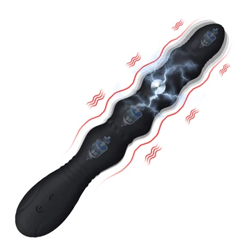 Електрически Шок Pulse Мъжки Масажор На Простатата Анален Вибратор Силикон Мъниста Анален Накрайник Анален Мастурбатор На Простатата Секс Играчки За Мъже