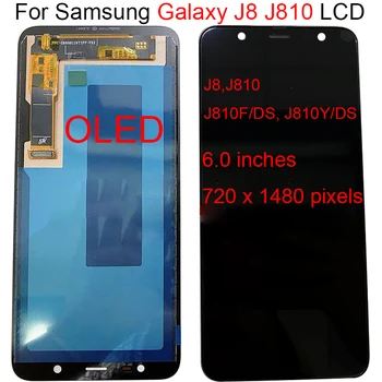 6,0 AMOLED LCD дисплей За Samsung Galaxy J8 2018 J810 LCD дисплей с сензорен екран Дигитайзер възли За Samsung SM-J810M J810F J810Y J810