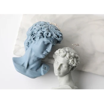 Изкуството на 3D Портрет на Гипсова Форма на Форми За Свещи САМ Циментови Форма На Човешка Глава Аромат Гуманоидная Скулптура Бетон Европейски Стил
