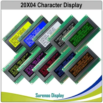Англо-Японски 204 20X4 2004 Знаков LCD Модулен Екран LCM е с бяла Синя Оранжево-зелена led Подсветка