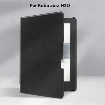 Калъф за Кобо Aura H2O 2014, Кобо, 6,8-инчов електронна книга, Водоустойчив корица, на Магнитни карти за четене на електронни книги, чанта за носене от естествена кожа