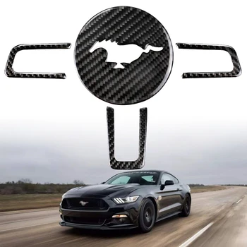 Емблемата на Волана, изработени от Въглеродни влакна Airspeed за Ford Mustang Автомобилни Стикери за Стайлинг на Автомобили 2015 2016 2017 Авто Аксесоари