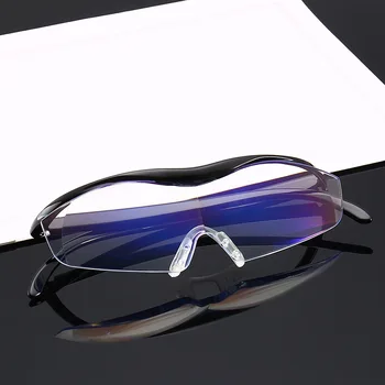1.6 x Увеличение на Анти-синя Светлина Увеличителни Очила с UV400 Очила За четене Прозрачни Лещи с Висока разделителна способност Диоптър + 250
