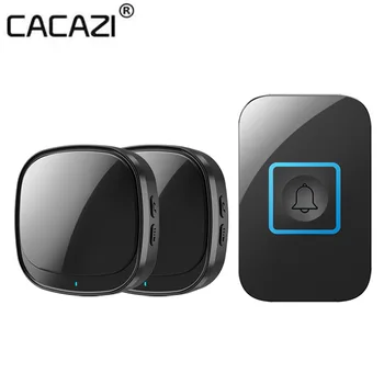 CACAZI 60 Камбанен звън 110 db 300 М Безжичен USB Звънец Водоустойчив Дистанционно Интелигентен Звънец Батерия 1 Бутон 1 2 3 Приемника звънец
