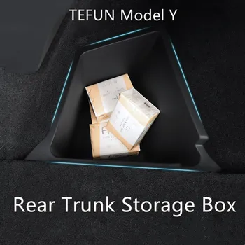 Нов Модел на Tesla Y Автомобилни Аксесоари, Заден Багажник Странична Кутия За Съхранение на Разделителната Дъска Ляв и Десен Кутия За Съхранение на TEFUN