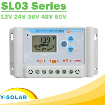 30A 10А 20А Слънчеви Контролери на заряд 12 24 36 48 60 LCD Регулатор Слънчево Зарядно Устройство за Литиево-йонни батерии LiFePO4 SL03