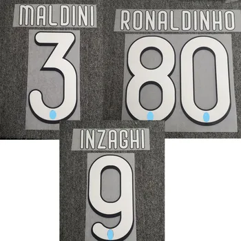 2009-2010 #9 Индзаги #80 Роналдиньо #3 Малдини Място Футбол Печат Желязо На Трансферни нашивках