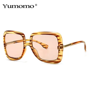 2021 Модни Извънгабаритни Квадратни Слънчеви Очила Женски Мъжки Модни Слънчеви Очила С Големи Рамки Дамски Ретро Слънчеви Очила с UV400